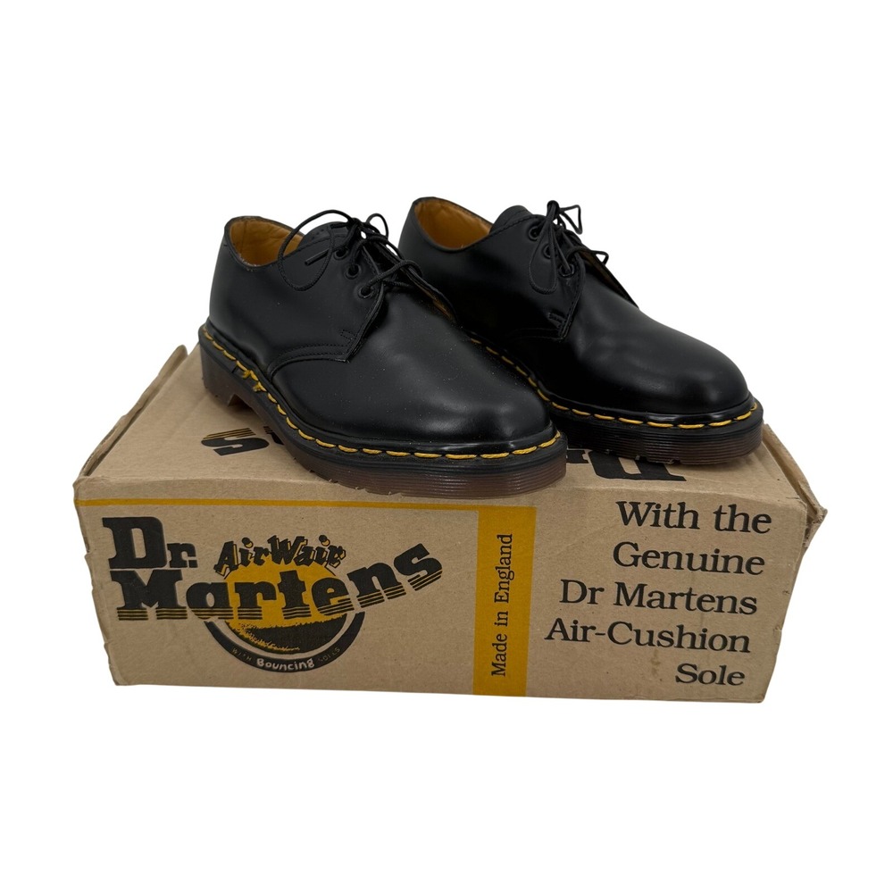 Dr. Martens 1461 Rare Made England Original Packaging Black Oxford Shoes Women 5
